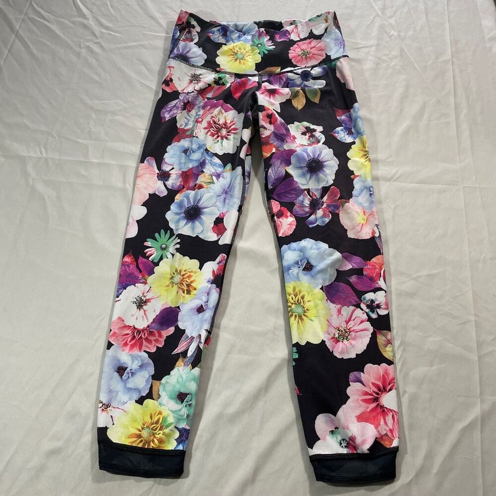 Old Navy Active Go Dry Fitted Floral Leggings Multicolor Women's Size Small